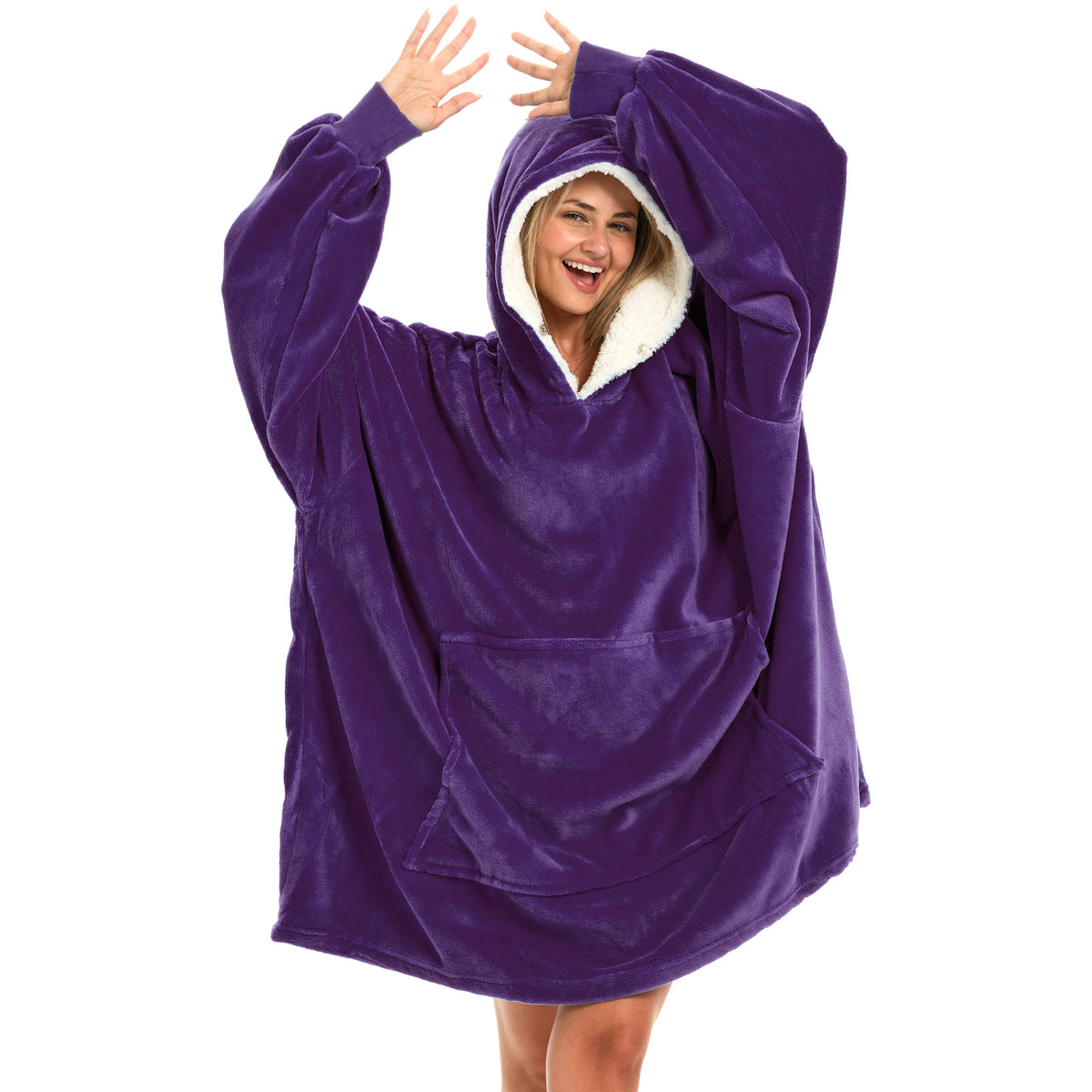 Adult Wearable Blanket Hoodie, Blanket with Sleeves for Men & Women, Big Hoodie, Hooded Blanket in Stripe