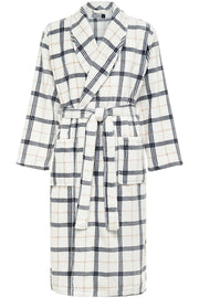 Men's Classic Neutral Plaid Classic Winter Robe, Plush Fleece Bathrobe