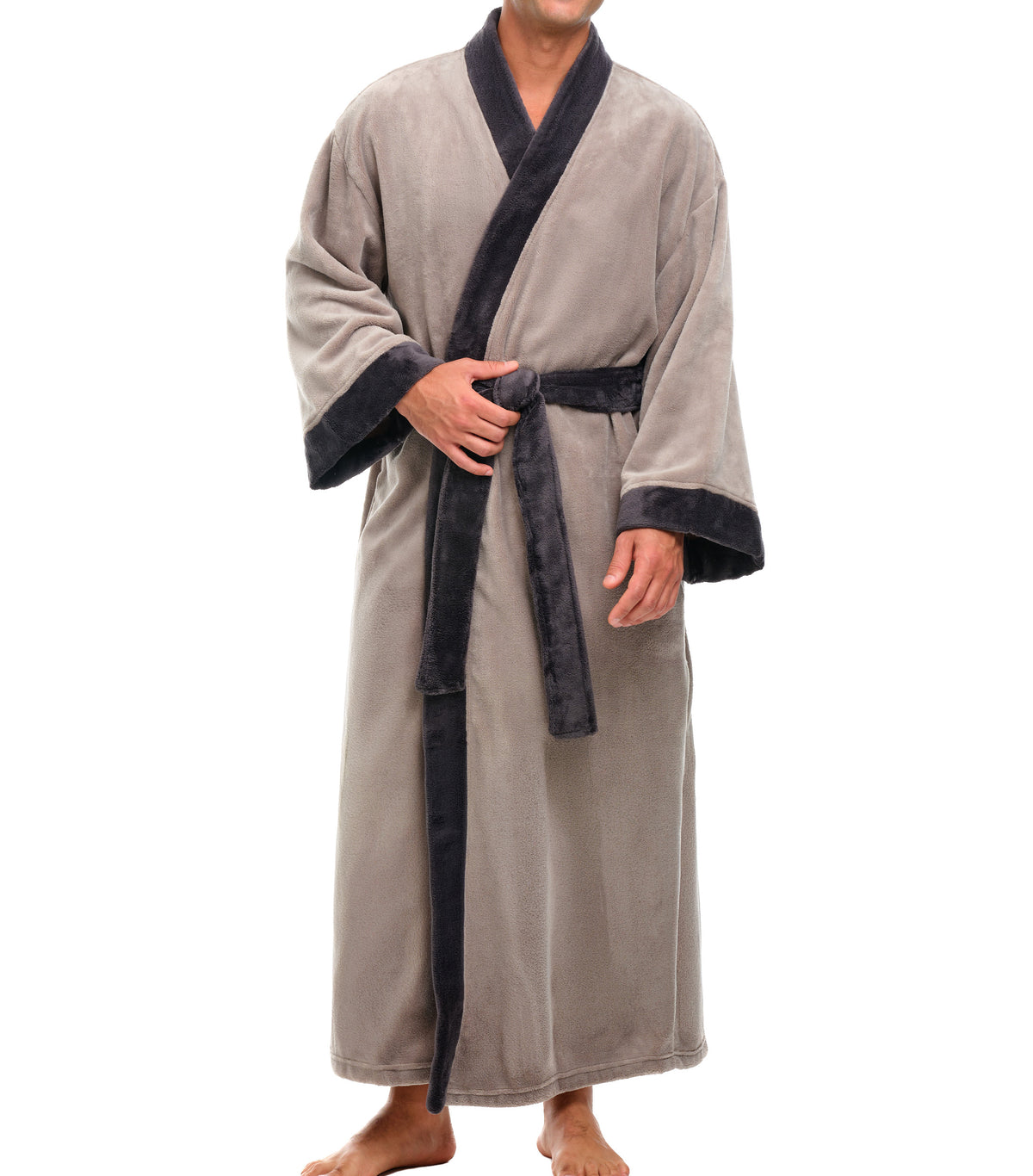 Mens Sandstone Kimono Robe, Japanese Robe for Men
