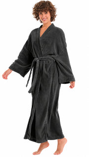 Womens Graphite Gray Kimono Robe, Robe for Women