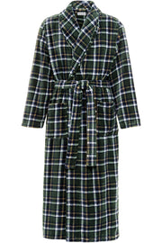 Men's Hunter Green Plaid Ultra Plush Fleece Robe, Big and Tall Winter Bathrobe