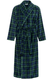 Men's Black Watch Tartan Plaid Ultra Plush Fleece Robe, Big and Tall Winter Bathrobe