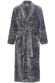 Men's Dark Heathered Gray Ultra Plush Fleece Robe, Big and Tall Winter Bathrobe