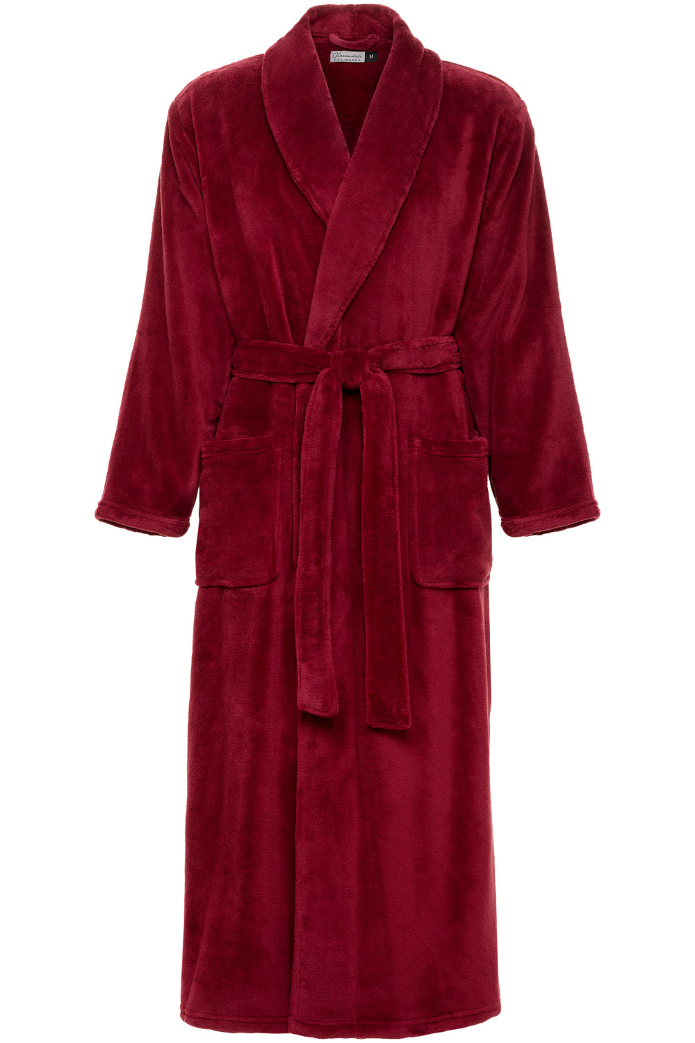 Men's Burgundy Ultra Plush Fleece Robe, Big and Tall Winter Bathrobe
