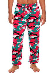 Christmas Camouflage Polar Fleece Pajama Pants for Men, Joggers, Sweatpants, PJ Bottoms