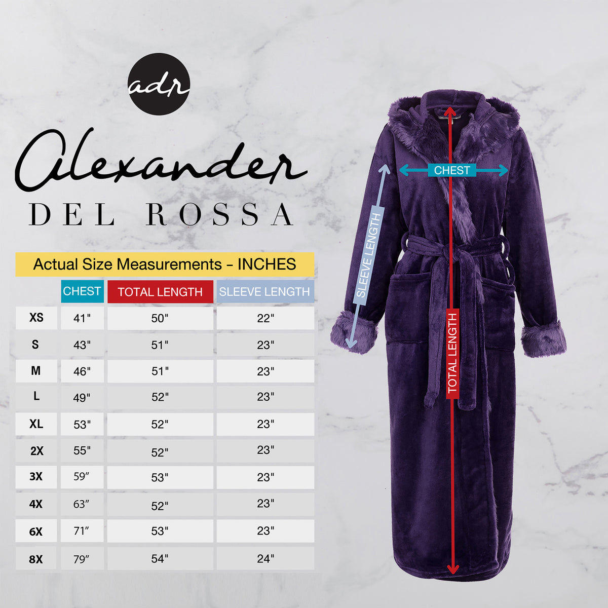 Women's Black Winter Robe with Faux Fur Feather, Plush Fleece Hooded Bathrobe