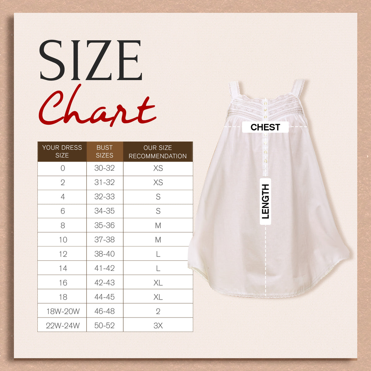 Women's White Cotton Victorian Nightgown, Maria Sleeveless Lace Trimmed Button Up Short Night Dress