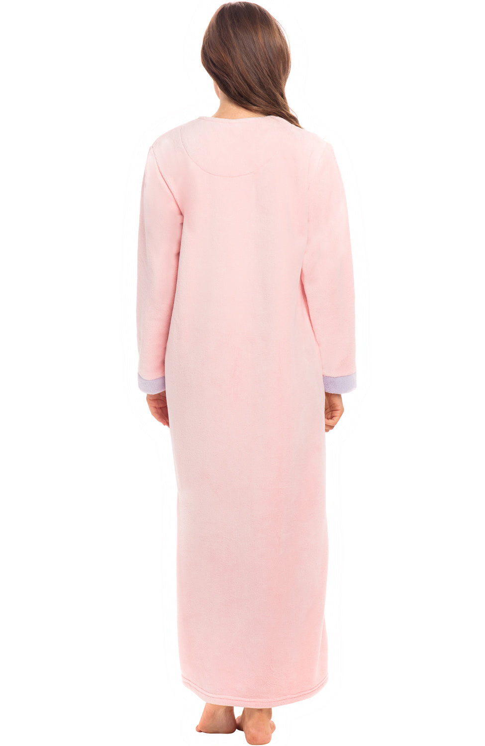 ADR Women's Plush Fleece Nightgown Woman, Long Cozy Kaftan with