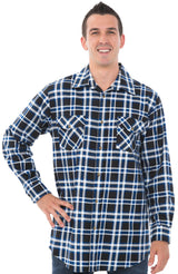Mens Flannel Shirt, Long Sleeve Cotton Top in Christmas and Plaid