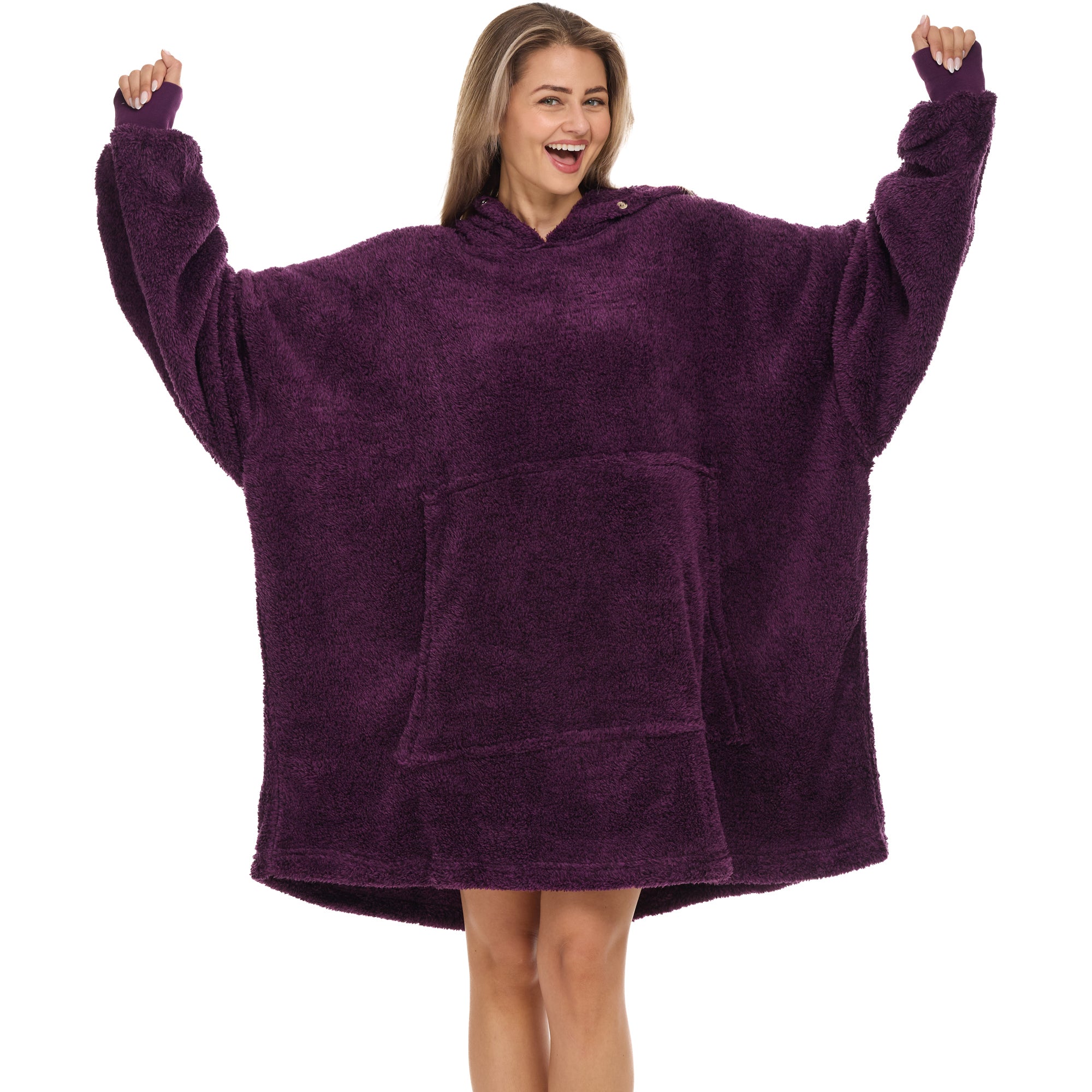 ADR Adult Wearable Blanket, Sweater Hoodie, Blanket with Sleeves