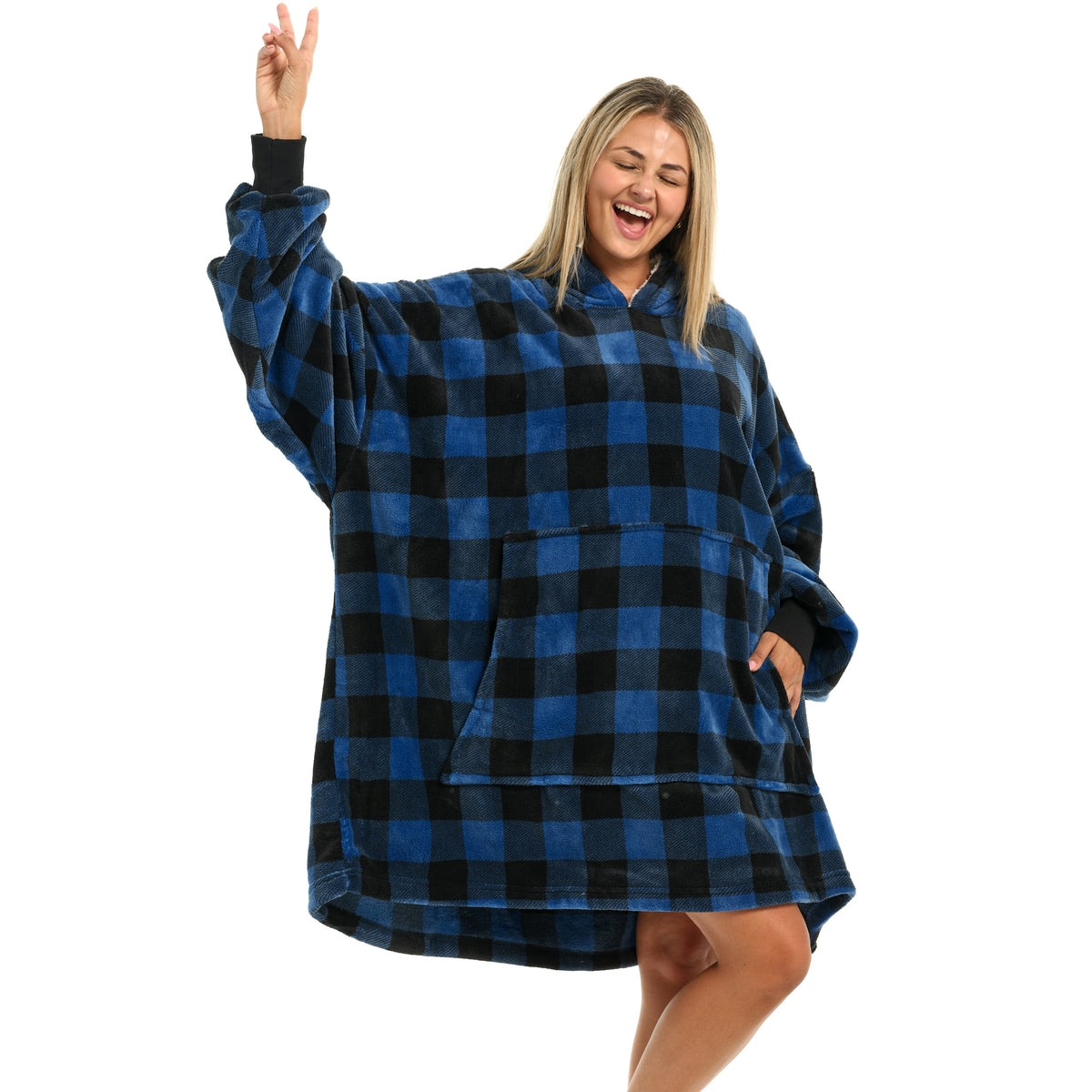 Adult Wearable Blanket Hoodie, Blanket with Sleeves for Men & Women, Big Hoodie, Hooded Blanket in Stripe
