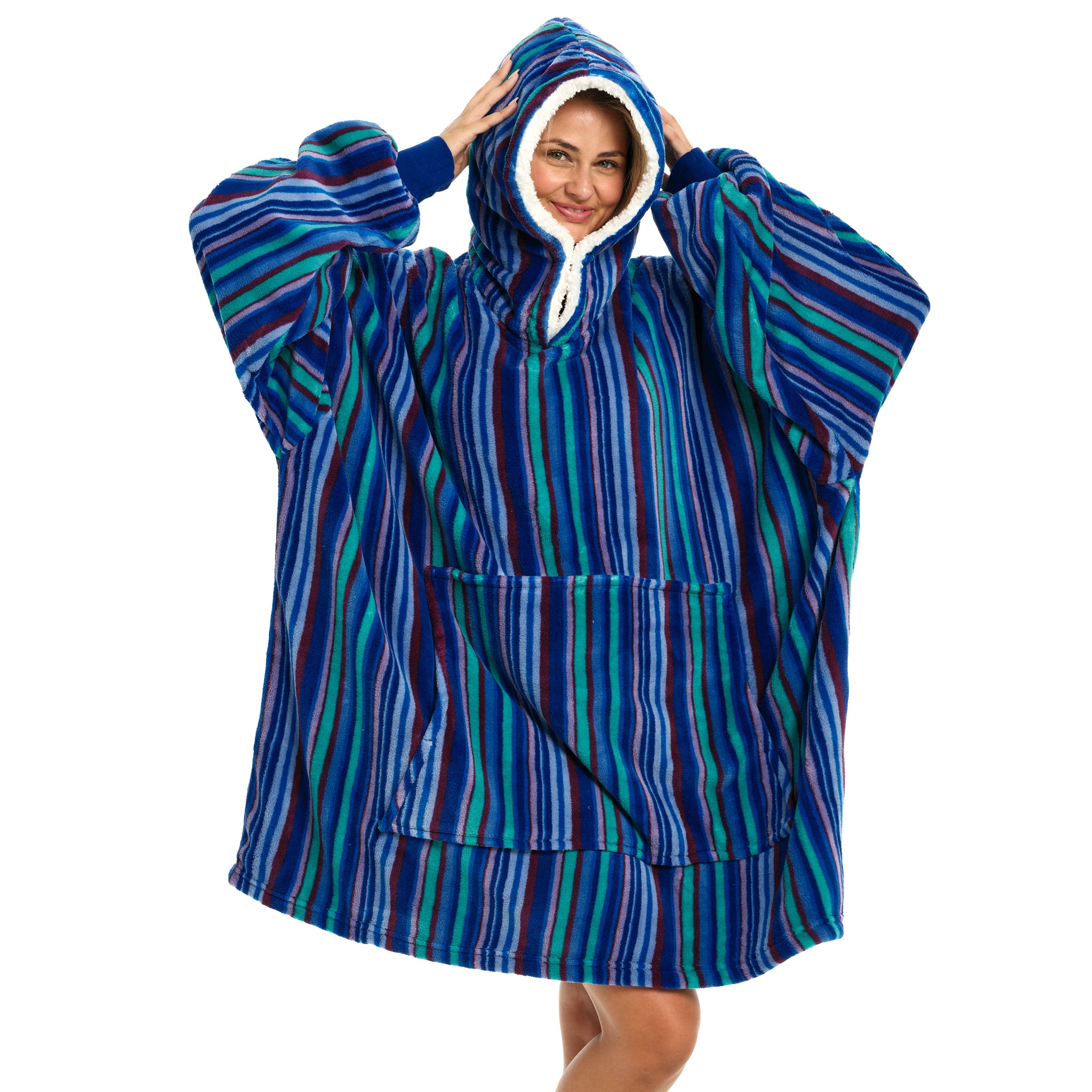 ADR Adult Wearable Blanket, Sweater Hoodie, Blanket with Sleeves