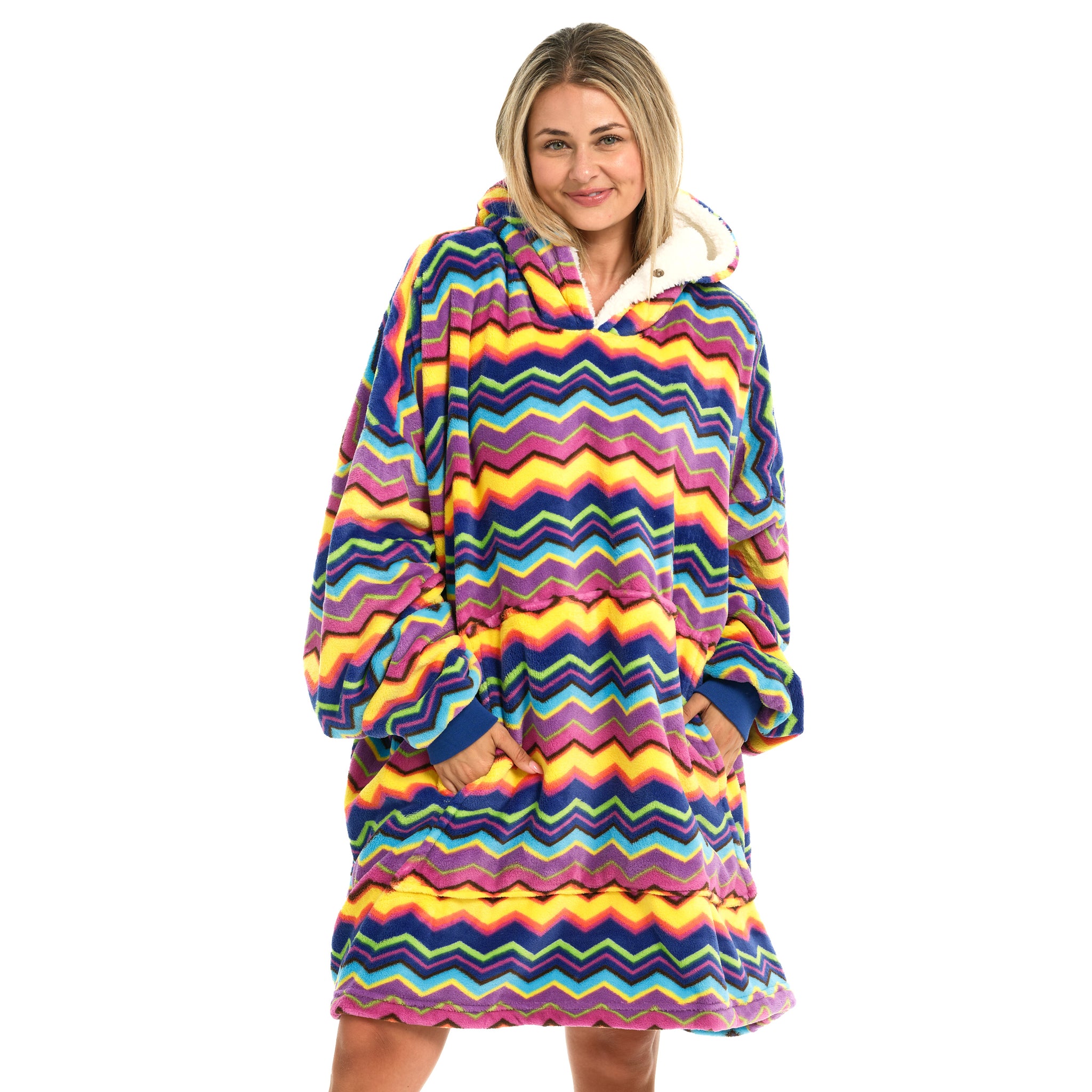 ADR Adult Wearable Blanket, Sweater Hoodie, Blanket with Sleeves