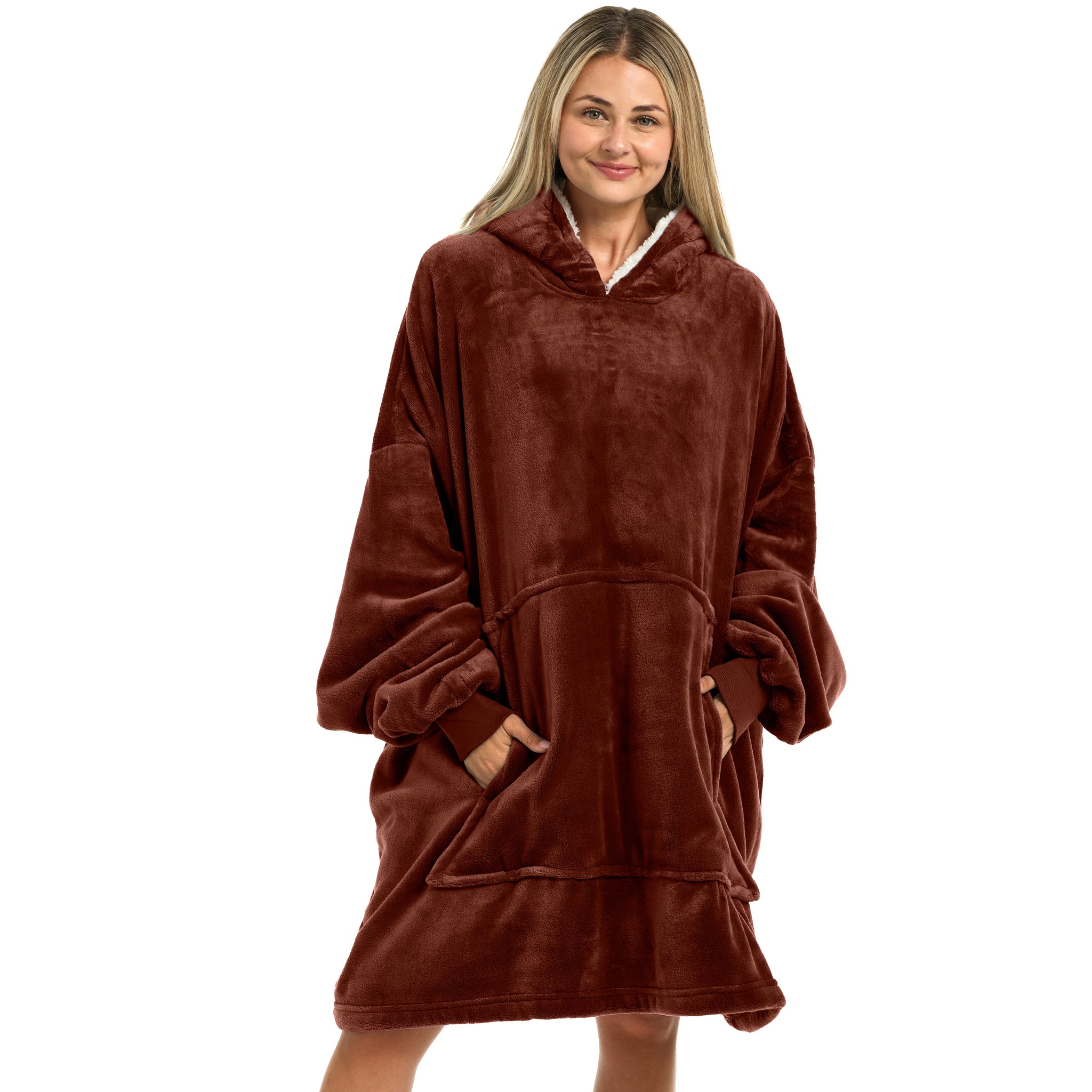 ADR Adult Wearable Blanket, Sweater Hoodie, Blanket with Sleeves