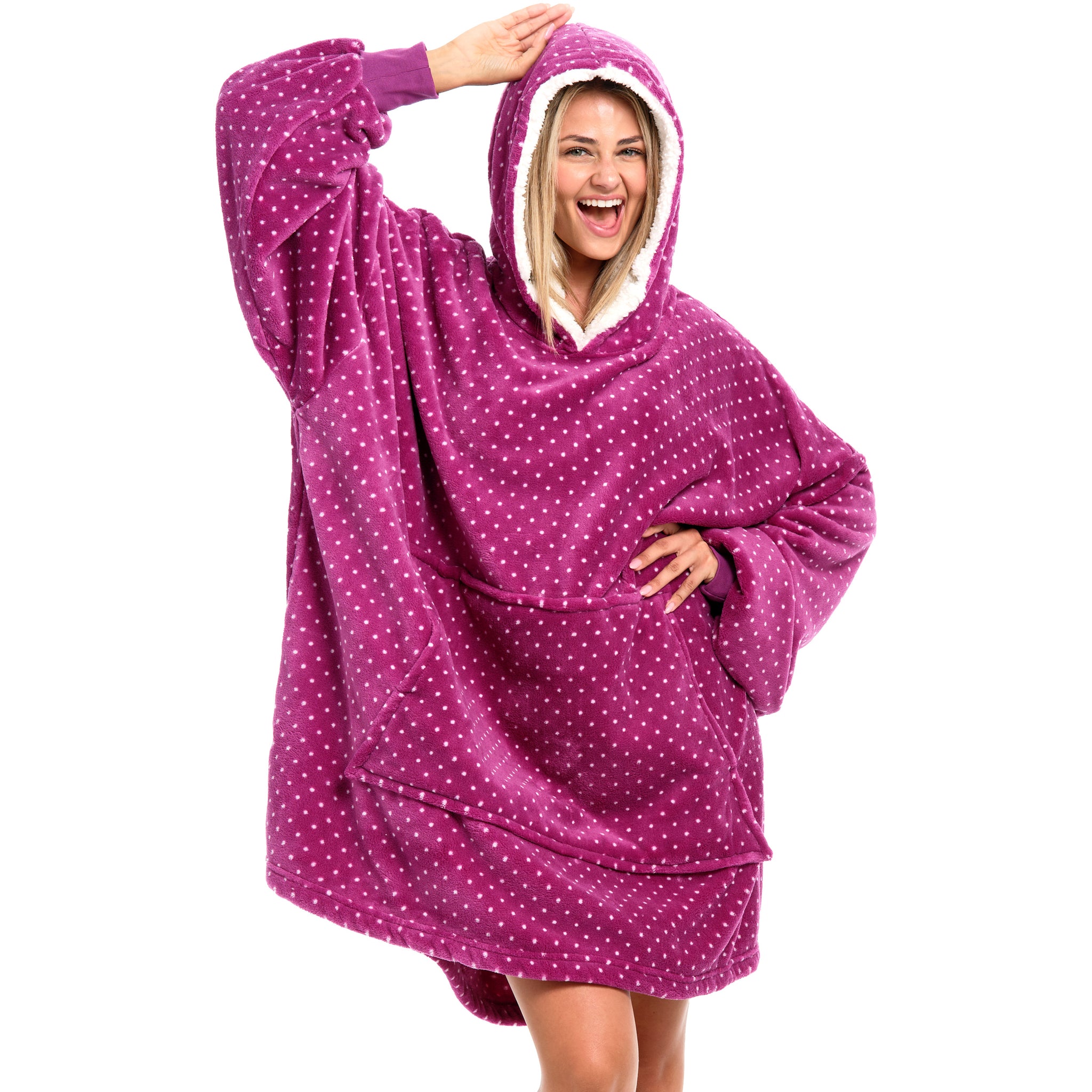 ADR Adult Wearable Blanket, Sweater Hoodie, Blanket with Sleeves