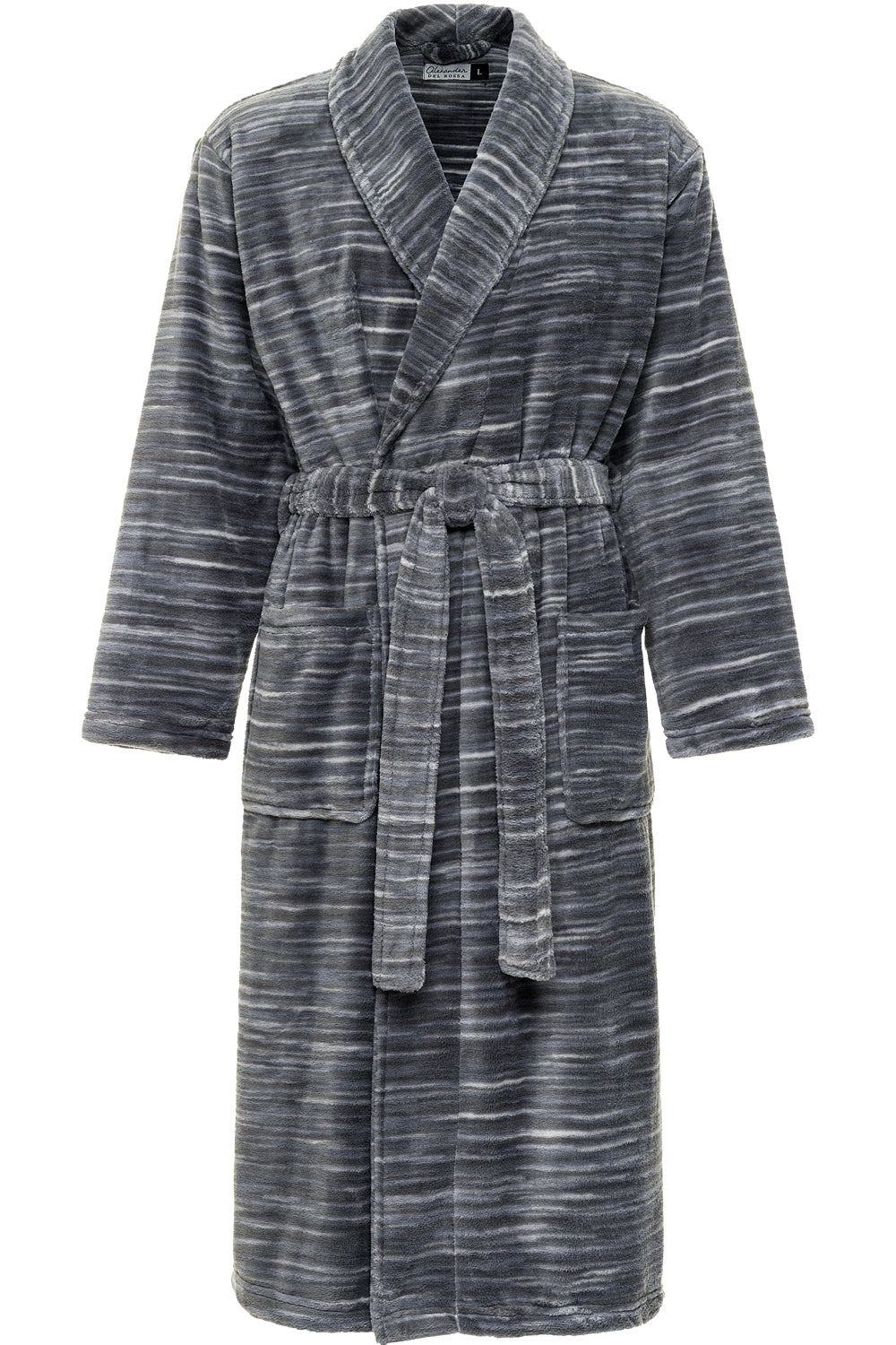 ADR Plush Fleece Men's Robe, Soft Cozy Warm Men's Bathrobe, Bath