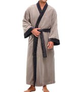 Mens Sandstone Kimono Robe, Japanese Robe for Men