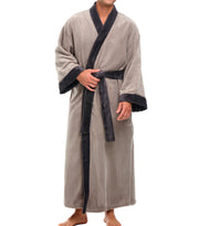 Mens Sandstone Kimono Robe, Japanese Robe for Men