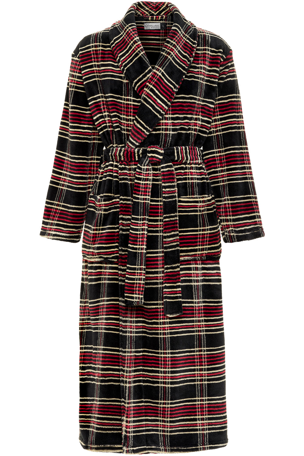 Men's Refined Tartan Plaid Ultra Plush Fleece Robe, Big and Tall Winter Bathrobe