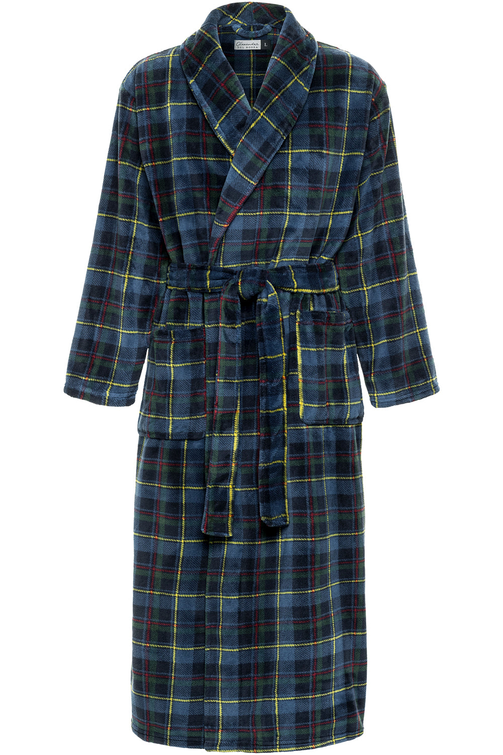 Men's Highland Tartan Plaid Ultra Plush Fleece Robe, Big and Tall Winter Bathrobe