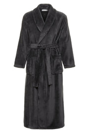 Men's Graphite Gray Ultra Plush Fleece Robe, Big and Tall Winter Bathrobe