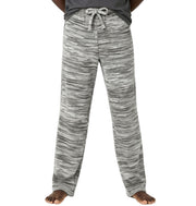 Men's Light Heathered Gray Soft Plush Fleece Pajama Pants, Warm Long Lounge Bottoms