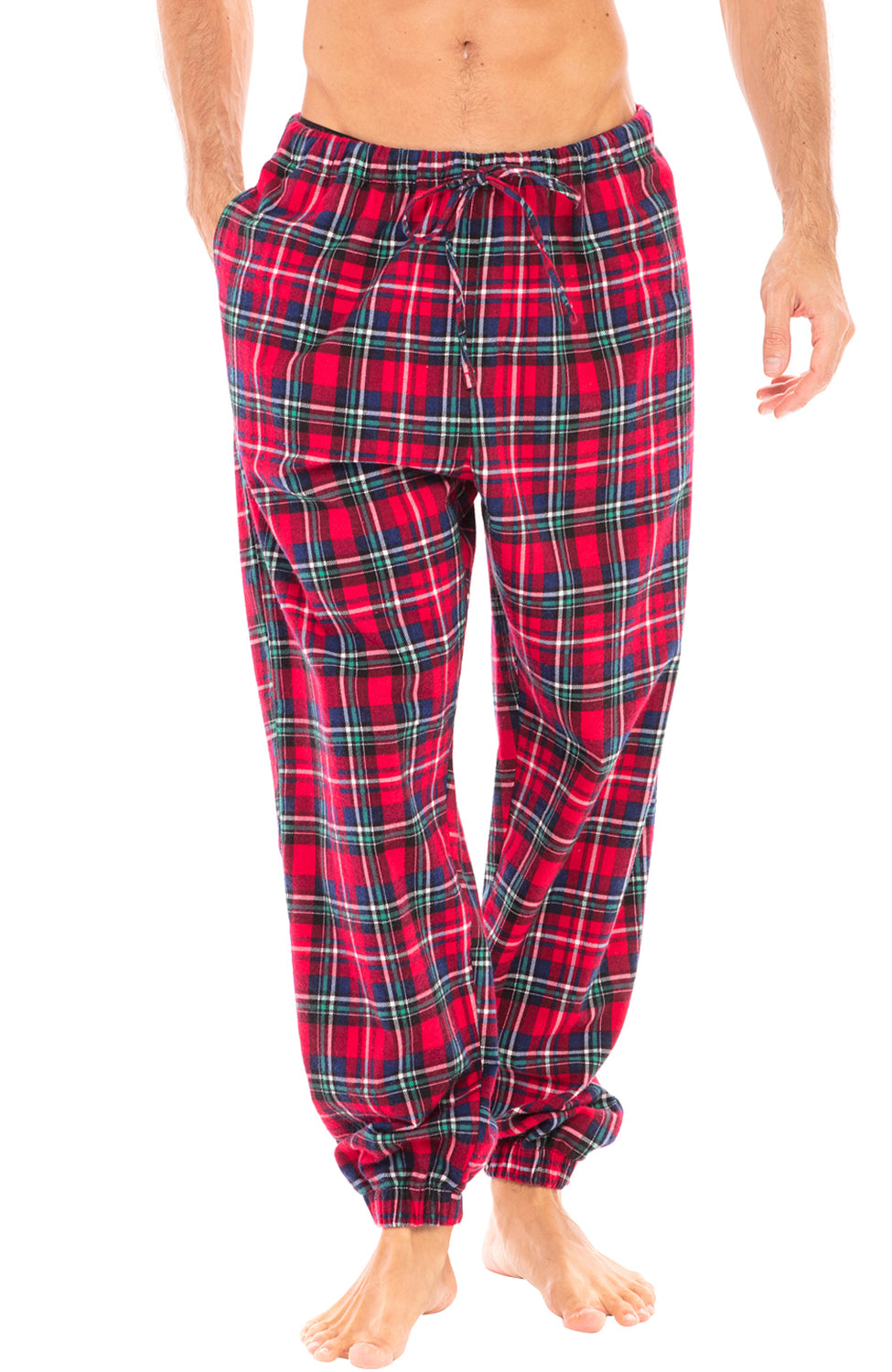 Men's Cotton Flannel Plaid Pajama Sleep Pants Super Soft Lounge Bottoms PJ's
