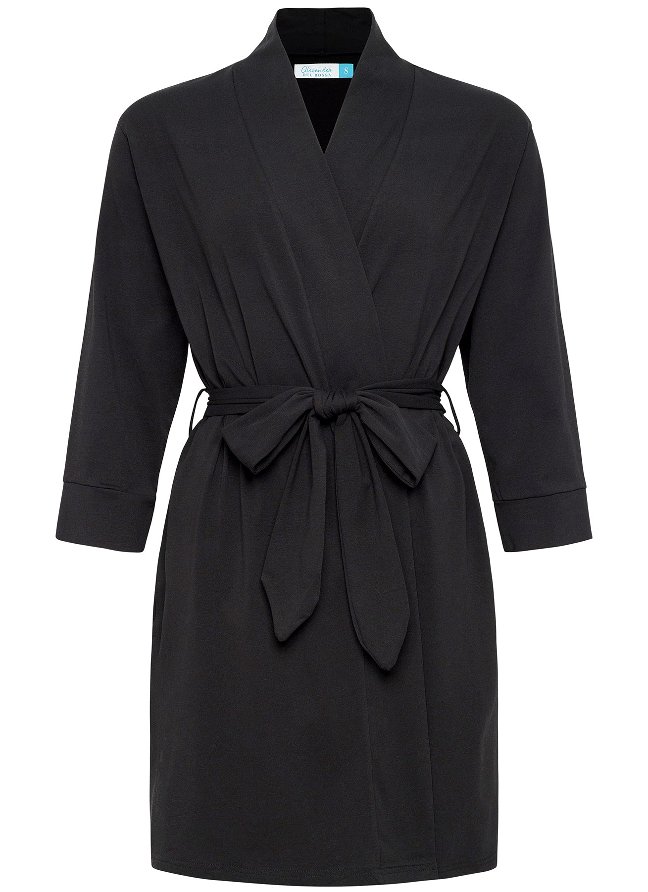 ADR Women's Classic Soft Knit Short Lounge Robe with Pockets Sage Green Large