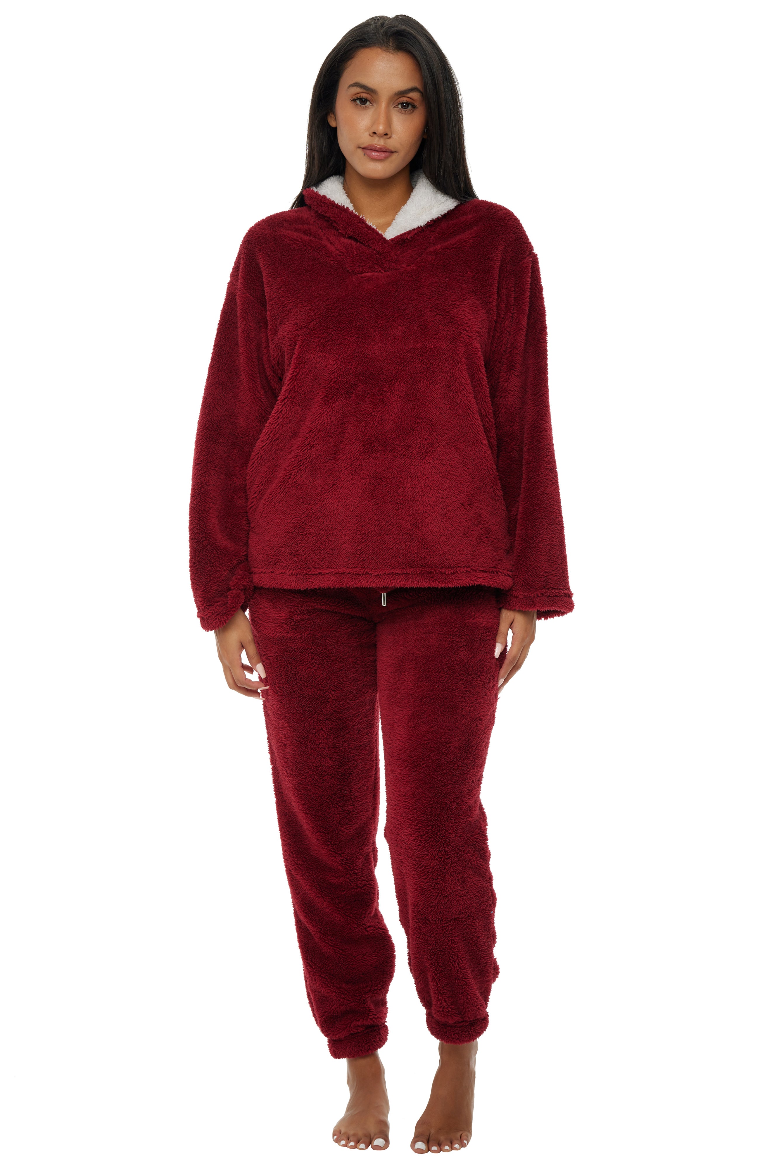 LACOFIA Vrouwen Fleece Pyjama Sets Warme Loungewear Dames Pyjama Nachtkleding met Lange Mouwen Winter Paren Pyjama Lichtroze M LACOFIA Vrouwen Fleece Pyjama Sets Warme Loungewear Dames Pyjama Nachtkleding met Lange Mouwen Winter Paren Pyjama Lichtroze M