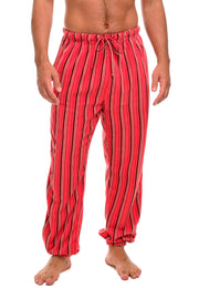 Cabin Stripe Polar Fleece Pajama Pants for Men, Joggers, Sweatpants, PJ Bottoms