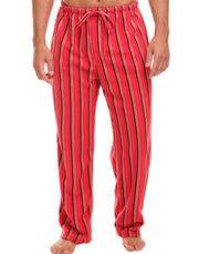 Men's Cabin Stripe Soft Polar Fleece Pajama Pants, Sweatpants, Pj Bottoms