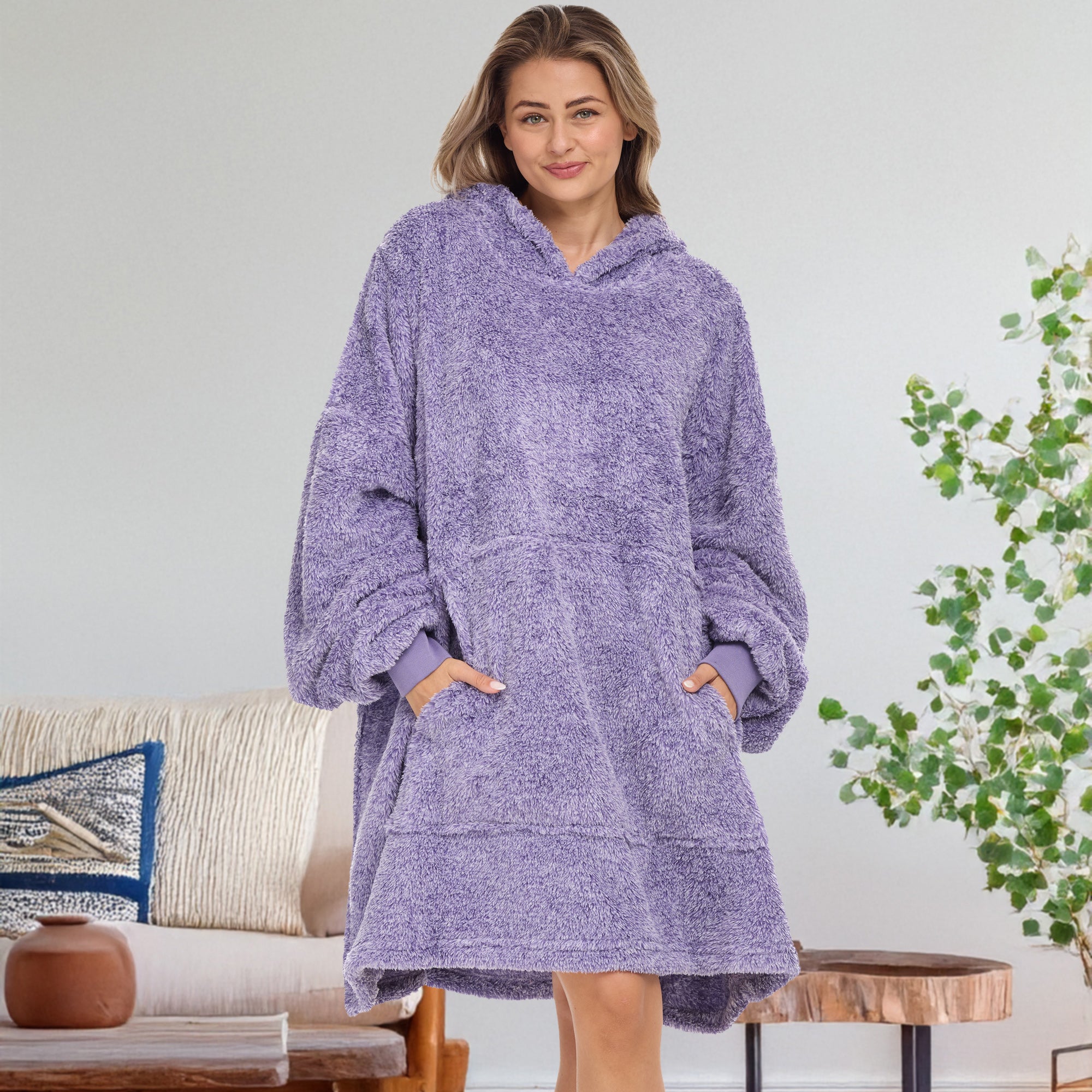 ADR Adult Wearable Blanket, Sweater Hoodie, Blanket with Sleeves