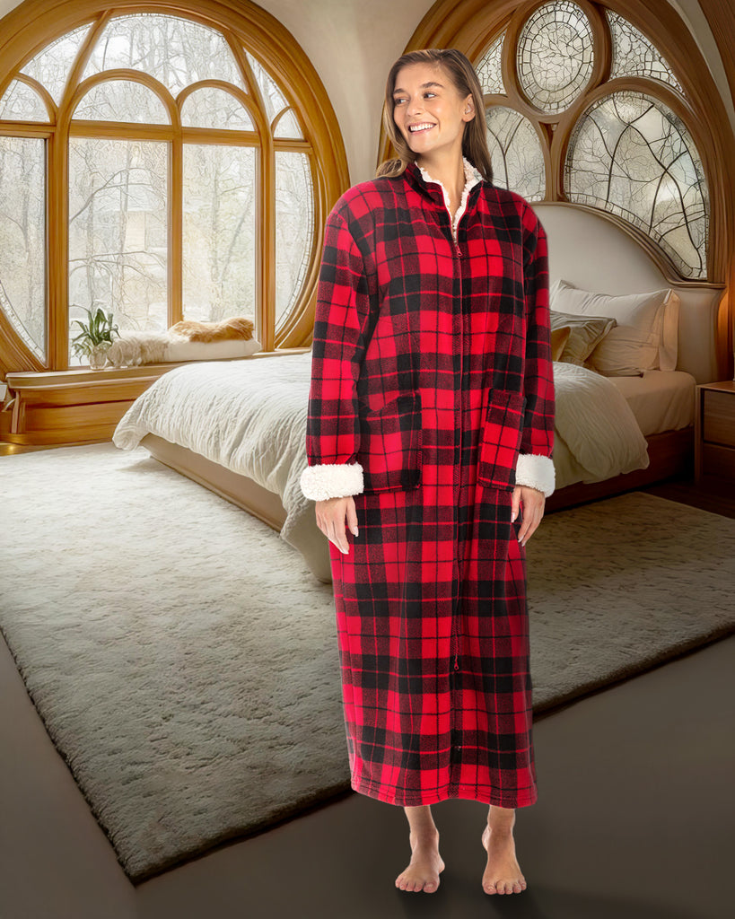 Red Black Plaid with Cream