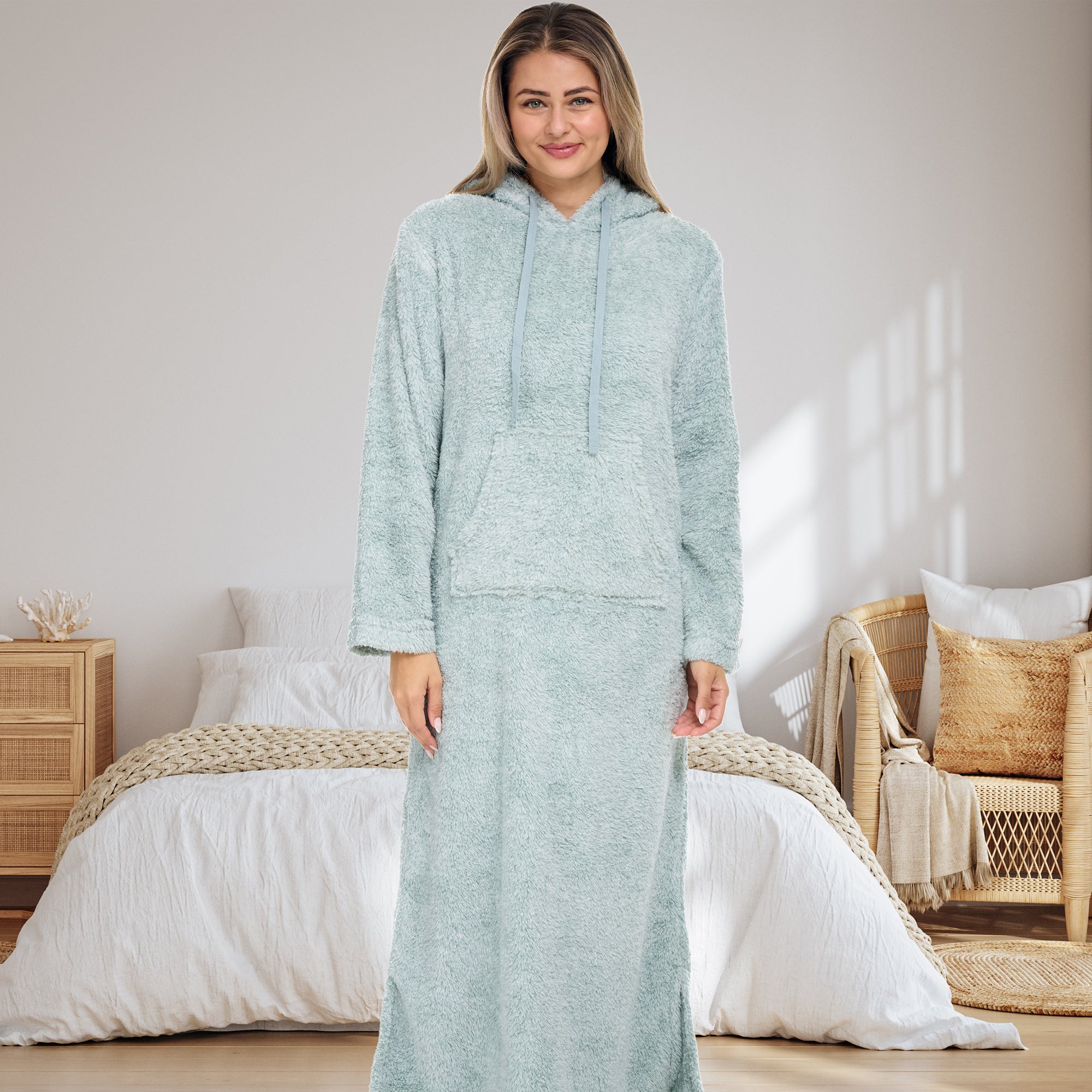 Fleece Robe Dressing Gown Jumpers ADR Women's Warm Fleece Nightgown, Oversized Hoodie, Long Hooded Fleece Robe Dressing Gown Jumpers ADR Women's Warm Fleece Nightgown, Oversized Hoodie, Long Hooded