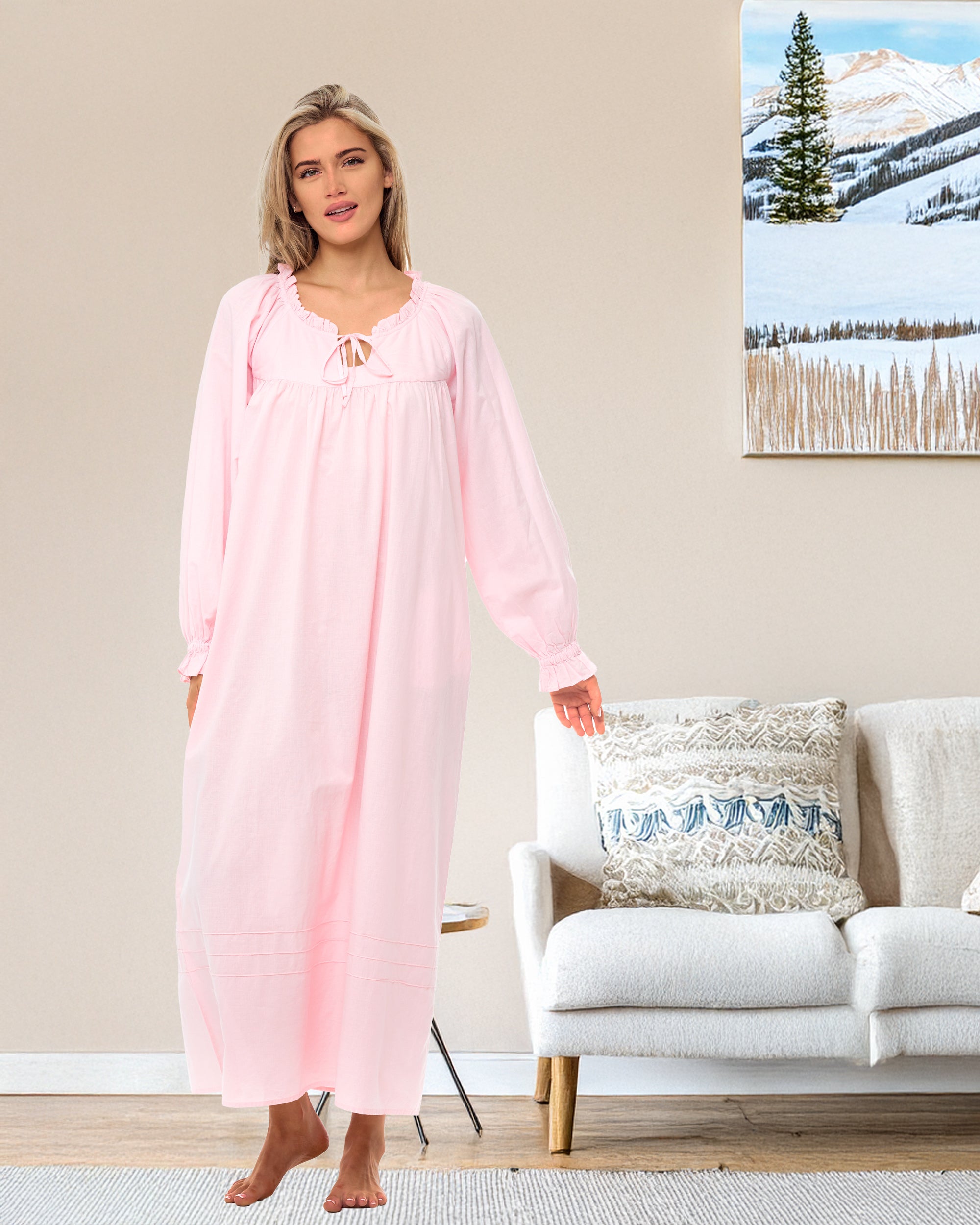 long sleeve night dress for women Button Down Sleep Shirts with Front Pocket Womens Night Shirts - Sleep Shirts and Night Shirts price stitched Italian feather to show the elegance of women YeJammarp Womens Nightgown Plus Size