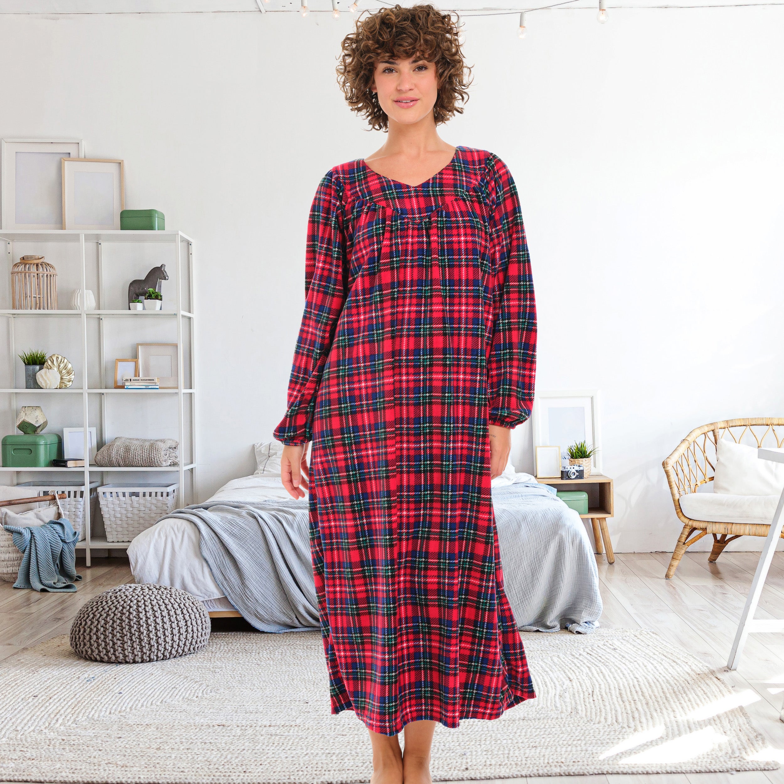 long pajama dress Dagsmejan Women's Balance Night Dress, Blue, M The Fiesta Collection is inspired by the combination of simplicity and luxury Bishop Sleeve Ruffle Hem Night