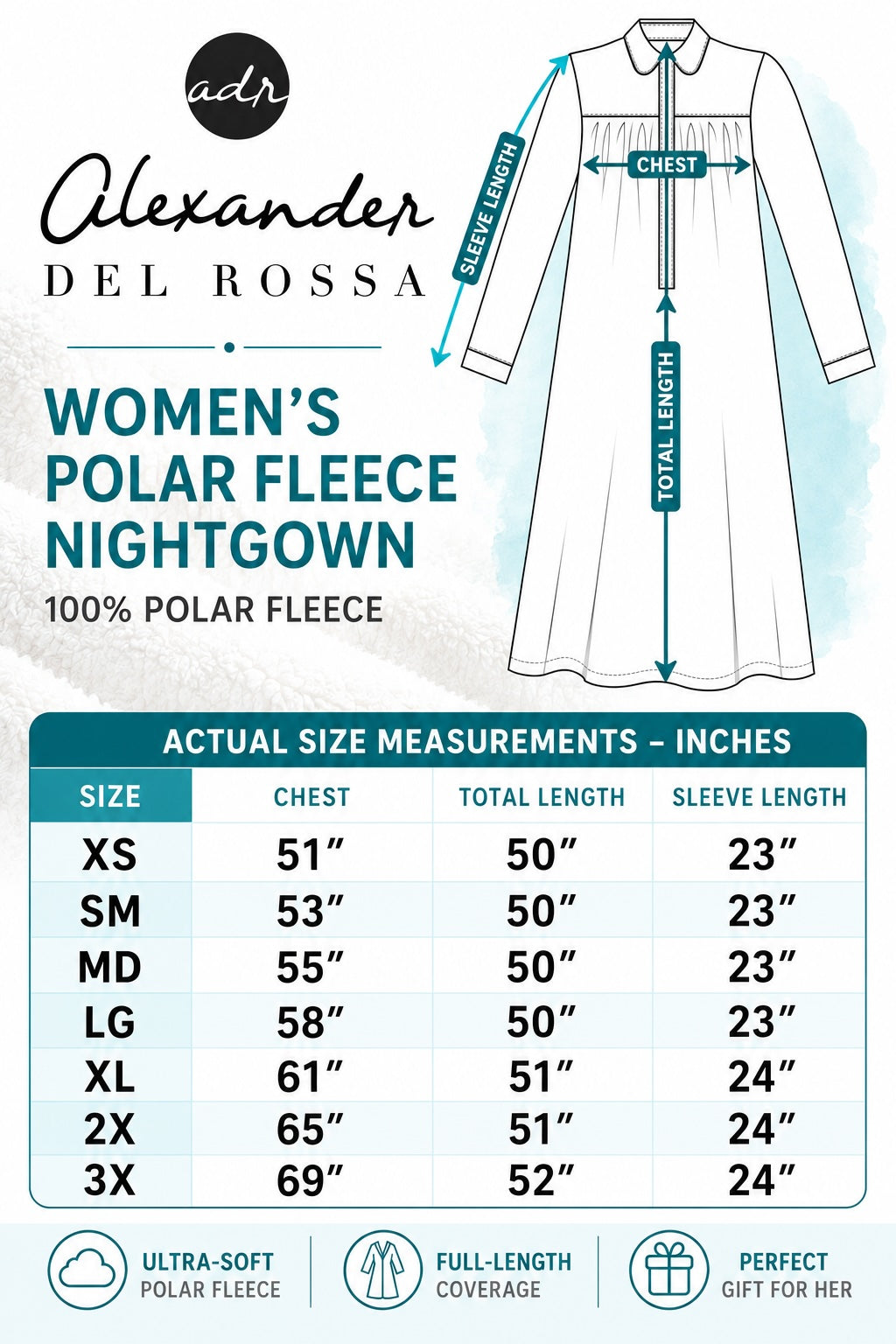 Women's Christmas Plaid Polar Fleece Nightgown, Long Button Up Sleep Shirt